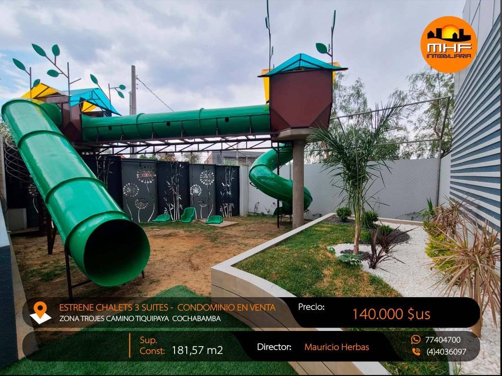 ESTRENE HERMOSOS CHALETS 3 PLANTAS EN CONDOMINIO CON PISCINA en Vinto - Imagen 18