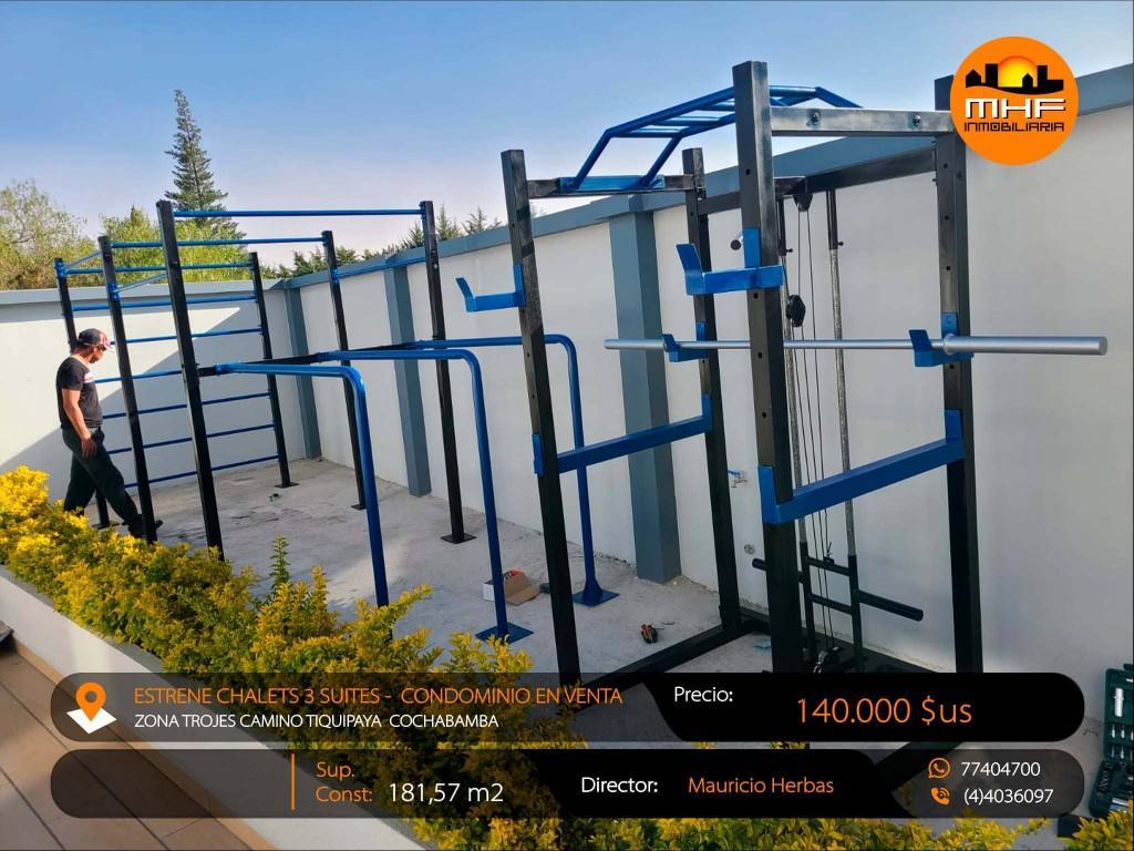 ESTRENE HERMOSOS CHALETS 3 PLANTAS EN CONDOMINIO CON PISCINA en Vinto - Imagen 19