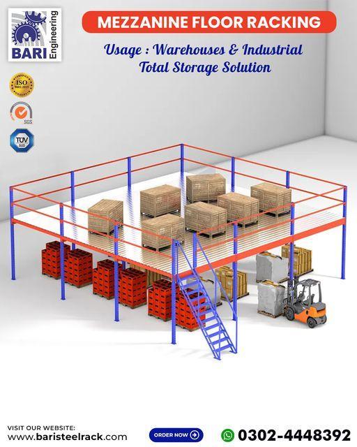Industrial Mezzanine | Mezzanine Floor Racking | Racks Supported in Lahore - Image 1