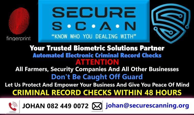 Secure Scan Criminal Record Checks in Bloemfontein - Image 1