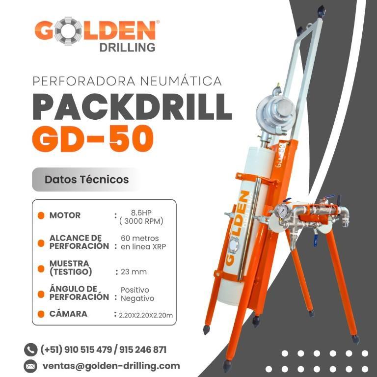PACKDRILL GD-50| EXTRACTOR DE MUESTRAS | PERFORACIÓN DIAMANTINA en Cusco - Imagen 1