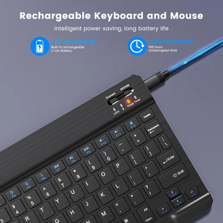 Teclado inalámbrico compatible con Bluetooth para Android, iOS en Heredia - Imagen 3