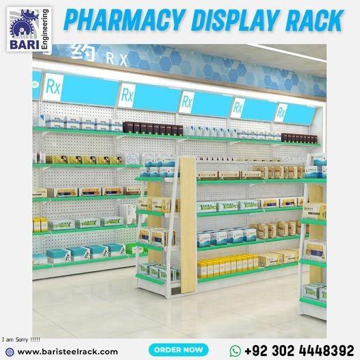 Medicine Display Racks | Pharmacy Gondola Shelving | Mart Racks in Lahore - Image 3