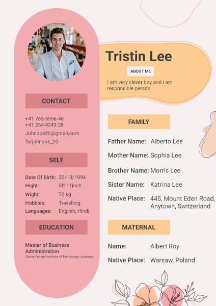 Create Stunning Bio Data with Our Easy Bio Data Template in Surat - Image 1