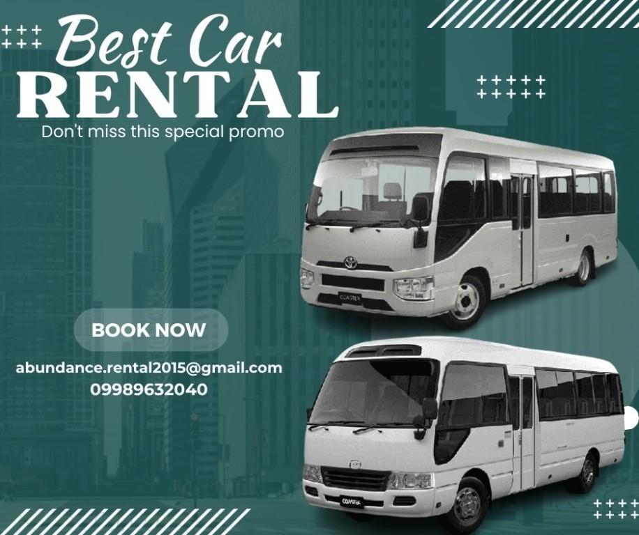COASTER FOR RENT AT LOWEST PRICE! MESSAGE US 09989632040 in Santo Cristo - Image 3
