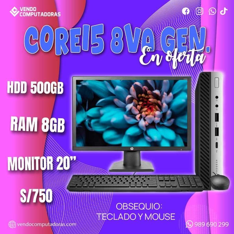 ¡PC CORE I5 + MONITOR HP 20 ! en Lima - Imagen 1