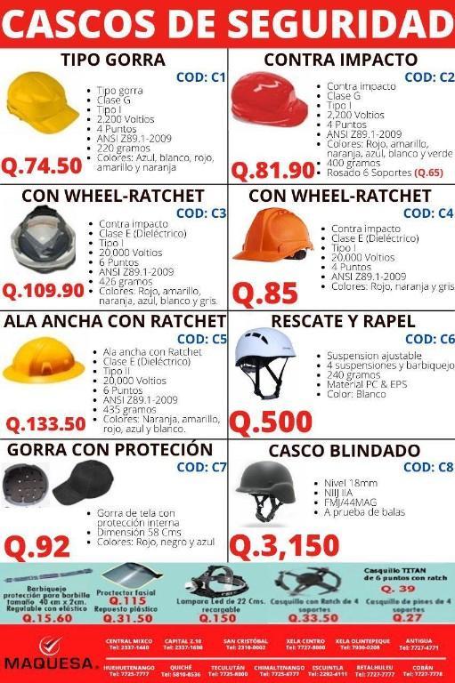 CASCOS 100 CERTIFICACOS MARCA IGA en Guatemala - Imagen 1