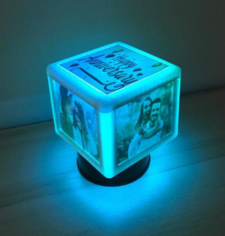 Personalized rotating memory square/ Personalized Photo lamp in Springvale - Image 2