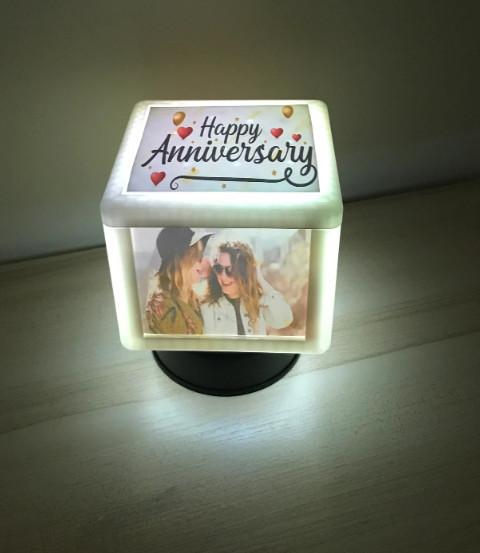 Personalized rotating memory square/ Personalized Photo lamp in Springvale - Image 1