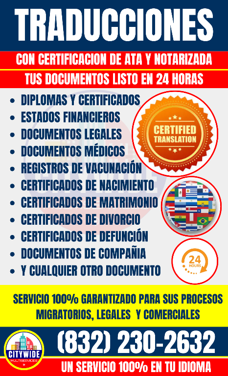 NOTARIZACIÓN DE DOCUMENTOS A DOMICILIO - VENIMOS A TI - SERVIMOS en Houston - Imagen 1