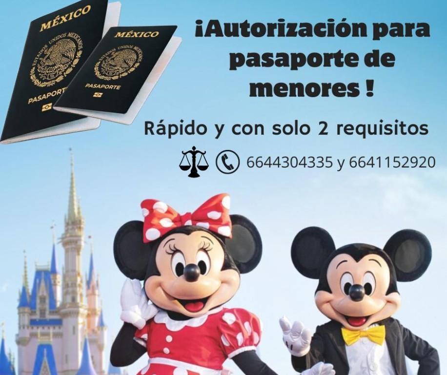 AUTORIZACION PARA PASAPORTE DE MENORES, CONTAMOS CON OFICINA en Tijuana - Imagen 1