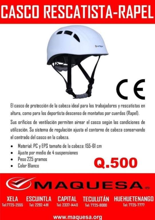 CASCO RESCATISTA - RAPEL MAQUESA en Quetzaltenango - Imagen 1