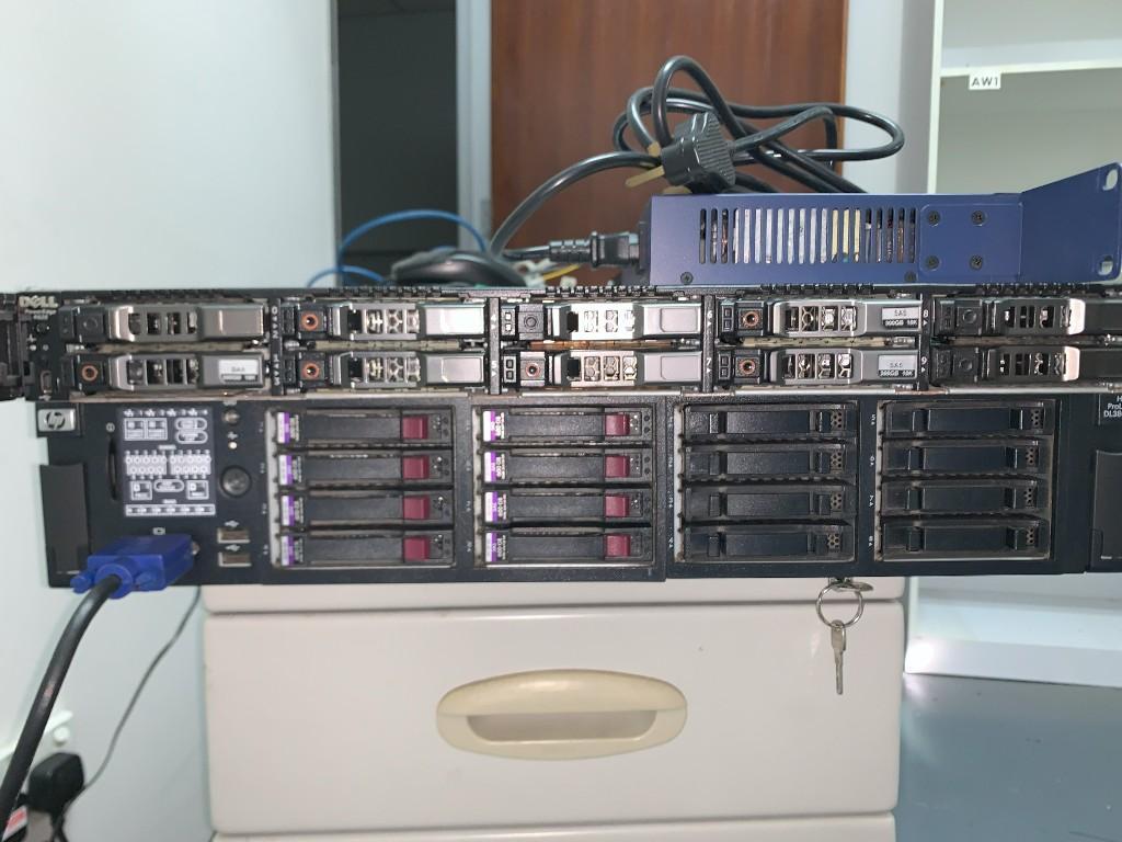 Used Rackmount Server Bundle For Sale. HP DL380 and Dell R620 in Outram - Image 1