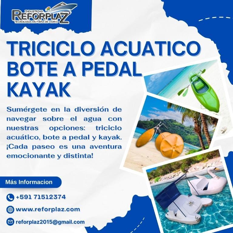 Kayaks y botes a pedal, productos de Bolivia en Puerto Suárez - Imagen 1