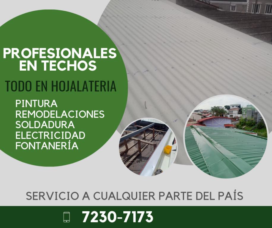 PROFESIONALES EN TECHOS, HOJALATERÍA, PINTURA, REMODELACIONES. en San Ramón - Imagen 1