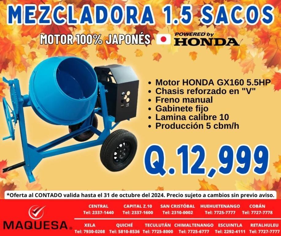 MEZCLADORAS 1.5 SACOS HONDA en Guatemala - Imagen 2