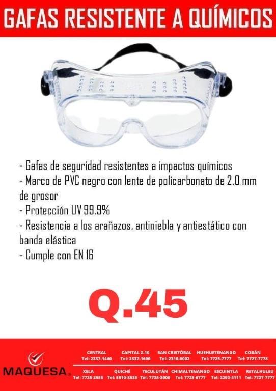 GAFAS RESISTENTES A QUÍMICOS en Guatemala - Imagen 2