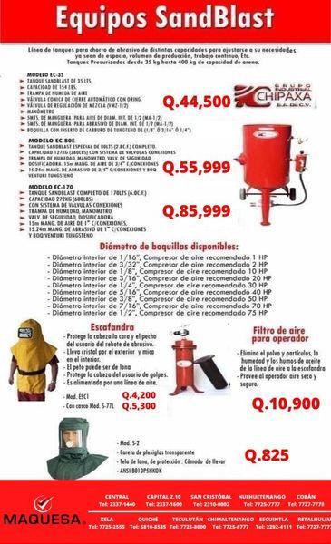 EQUIPO INDUSTRIAL SANDBLAST en Retalhuleu - Imagen 1