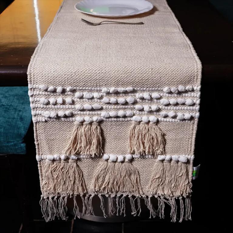 Beige Table Runner by HomeMonde in Jaipur - Image 4