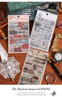 6 Kinds Uplifting Note Waterproof PET Journal Sticker … in Singapore - Image 1