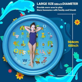 60 Inch Inflatable Pad Letter Pattern Sprinkler Play Mat … in Kajang - Image 1