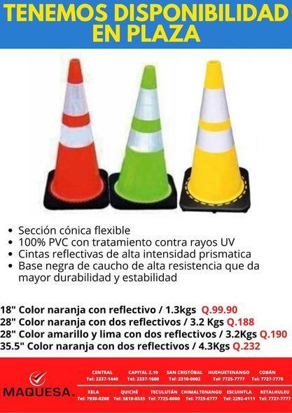 CONOS PVC CON BASE NEGRA en Guatemala - Imagen 1