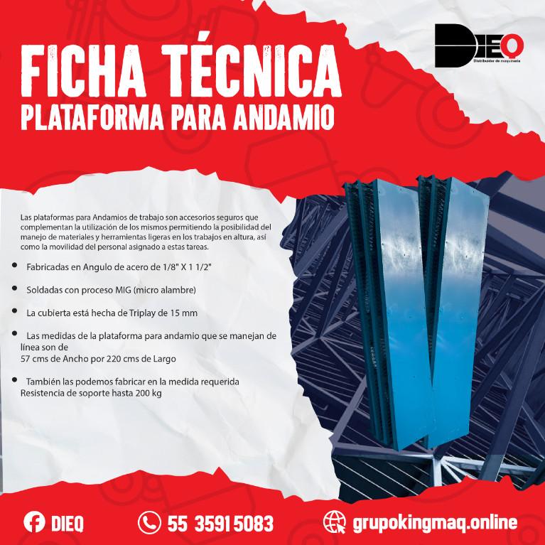 PLATAFORMAS PARA ANDAMIOS en México - Imagen 1