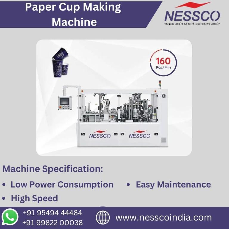 Nessco Latest Technology Paper Cup Making Machine in India - Image 1