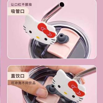 600ML Straw Bottle Kids Water Bottle Cartoon Series Cute … in Johor Bahru - Image 1