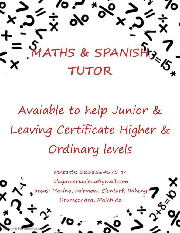 Maths Tutor junior & leaving certificarte in Dublin - Image 1