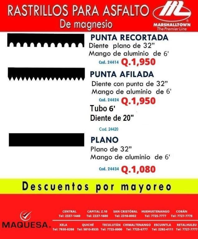 RASTRILLOS DE ASFALTO en Guatemala - Imagen 1