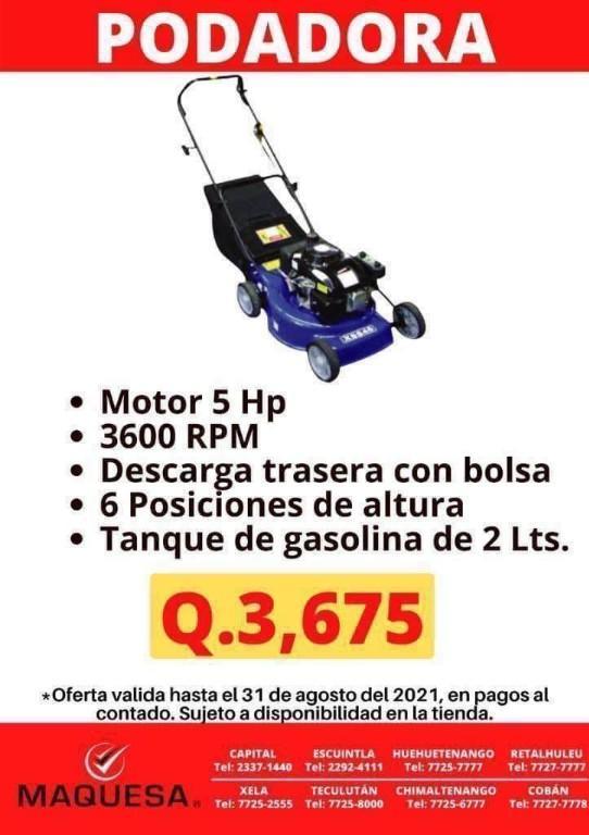 PODADORA MOTOR 5 hp 3600 RMP en Guatemala - Imagen 1