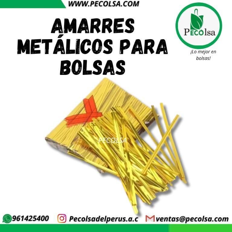 AMARRES METÁLICOS PARA BOLSAS en Lima - Imagen 1