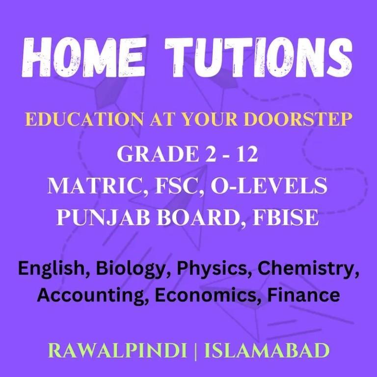 Home Tutor | Science & Commerce | Matric, Fsc, O-levels | RWP & in Rawalpindi - Image 8