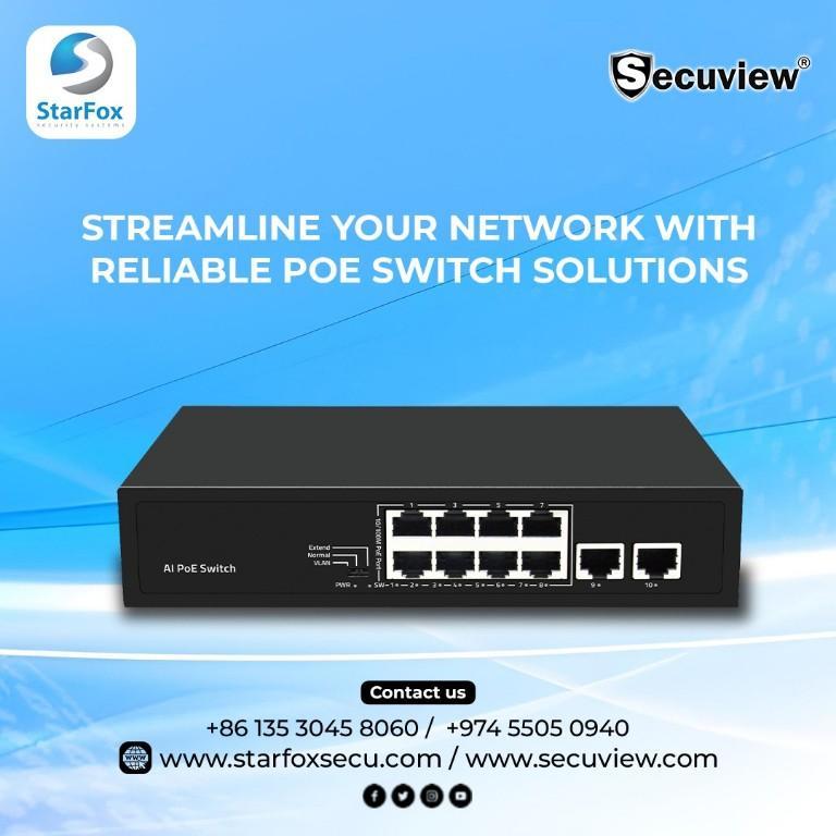 POE SWITCH FOR THE SECURITY SYSTEM NETWORK AND POWER CONNECTION in Doha - Image 3