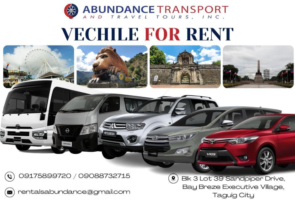 Vehicles For Rent - We Accept Advance Booking in Alabang - Image 1