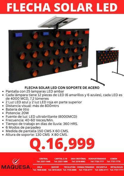 FLECHA SOLAR LED en Retalhuleu - Imagen 1