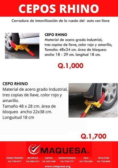 CEPOS RHINOS CON LLAVE en Retalhuleu - Imagen 1