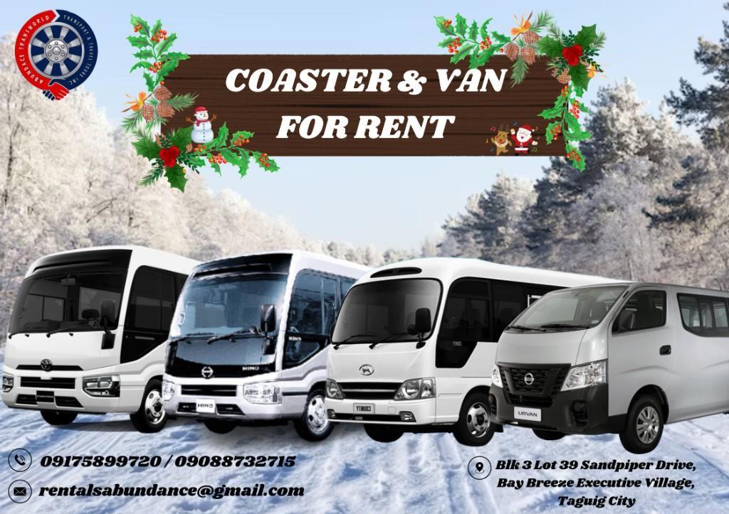 COASTER & VAN FOR RENT - WE ACCEPT ADVANCE BOOKING in Bacoor - Image 1