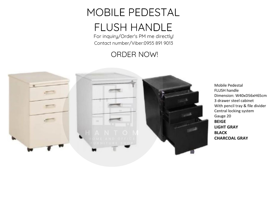 MOBILE PEDESTAL FLUSHED/ RECESSED HANDLE in Valenzuela - Image 1