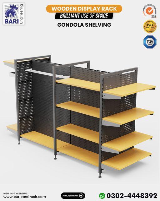 Wooden Display Rack | Wooden Gondola Rack | Wooden Wall Rack in Cantonment - Image 3