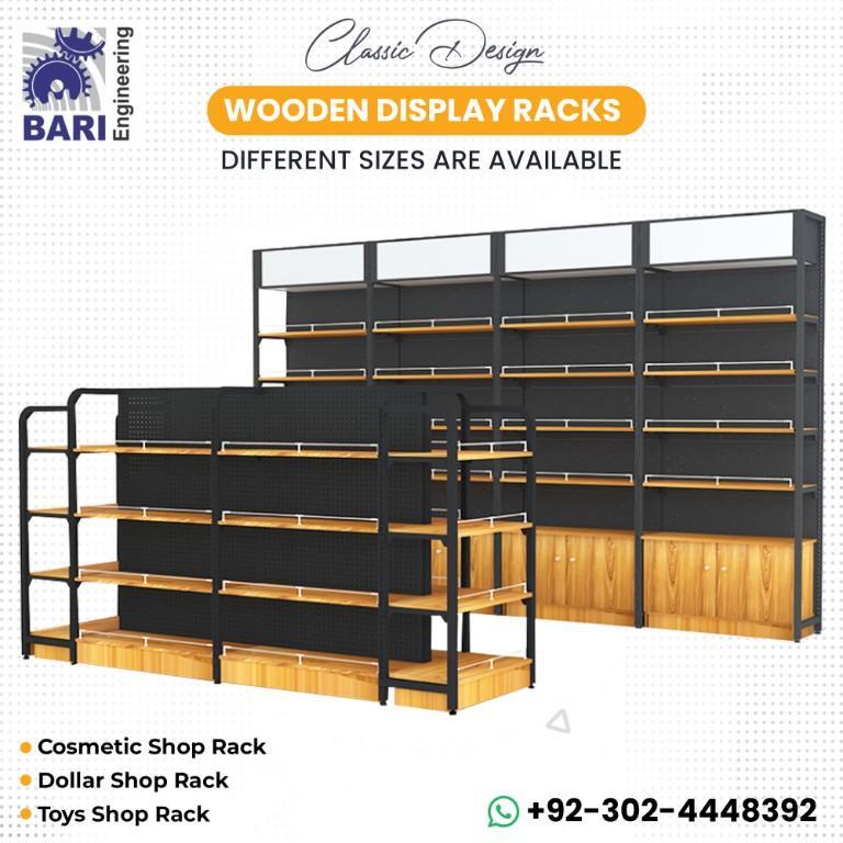Wooden Display Rack | Wooden Gondola Rack | Wooden Wall Rack in Cantonment - Image 1
