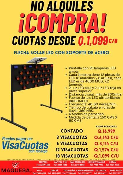 FLECHA SOLAR LED en Retalhuleu - Imagen 1