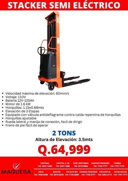 STACKER SEMI-ELECTRICO en Retalhuleu - Imagen 1