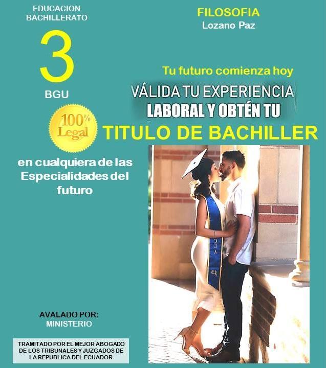 Filosofo bachiller libro Lozano en Ibarra - Imagen 1
