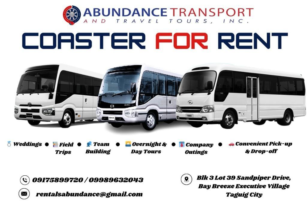 COASTER FOR RENT - ACCEPT ADVANCE BOOKING in Alabang - Image 1