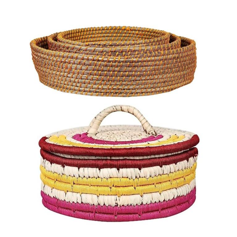 Handcrafted Sabai Grass Roti Box Eco-friendly & Multi-Purpose in Kolkata - Image 1