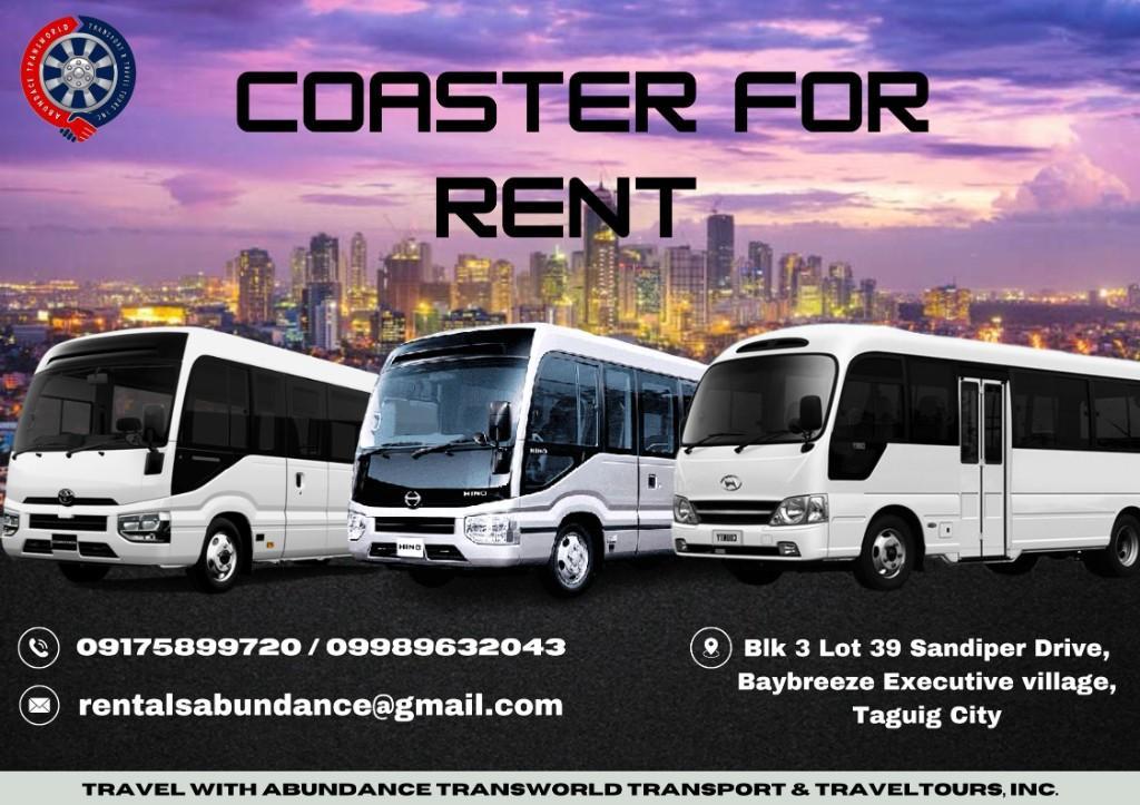 COASTERS FOR RENT - RENT NOW WITH ABUNDANCE TRANSPORT in Alabang - Image 1
