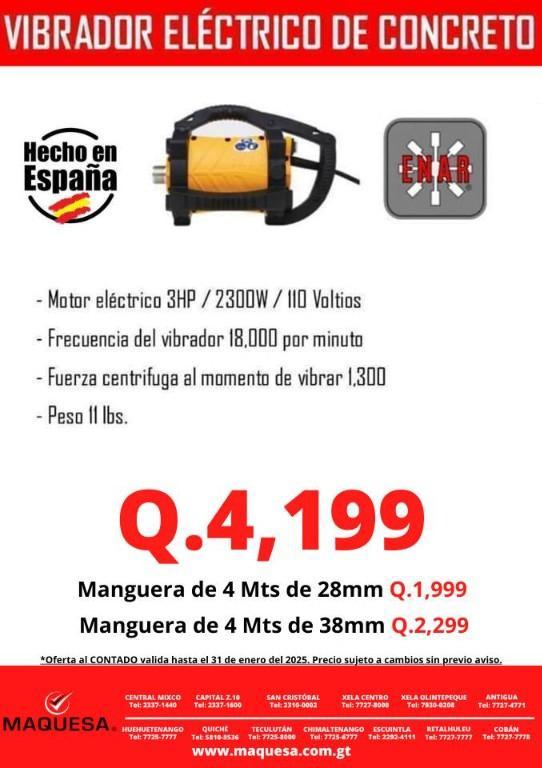 OFERTA DE FIN DE AÑO DE VIBRADOR ELÉCTRICO DE CONCRETO en Guatemala - Imagen 2