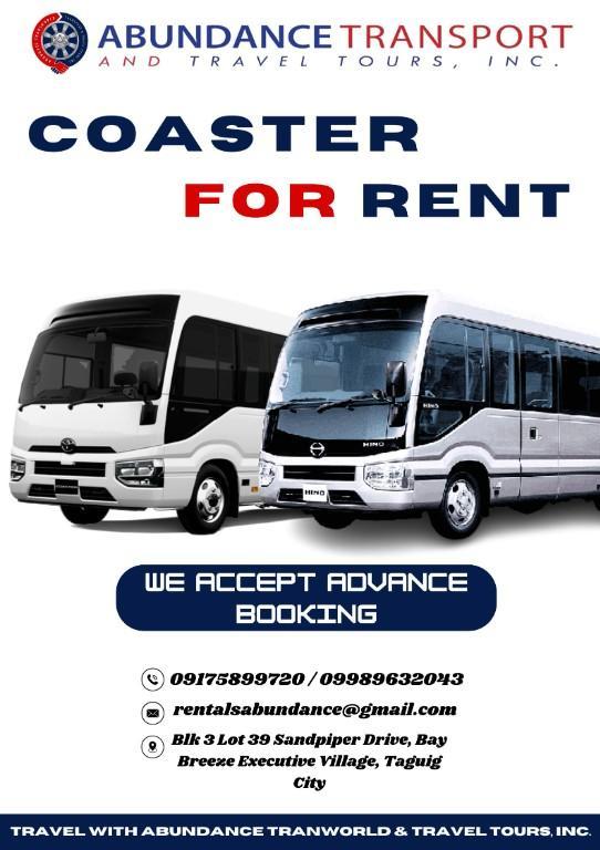 Coaster For Rent - Book Now this Junuary in Alabang - Image 1